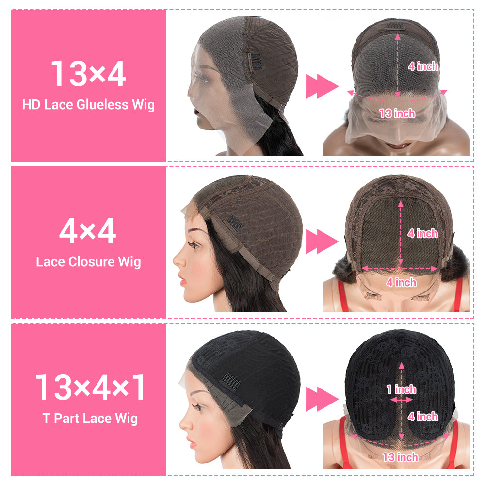 QVR Straight Wigs Human Hair Wig Pre-plucked Hairline with Baby Hair T Lace 4x4 13x4 13x6 Lace Frontal Wigs 210 Density