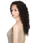 virgin human hair wigs, deep curly with bleach knots