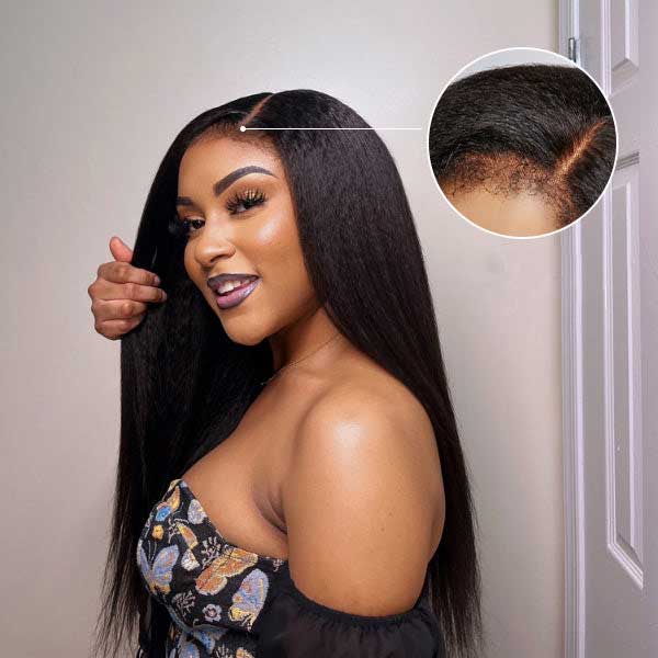 qvr wigs 4c edges kinky straight lace closure