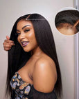 qvr wigs 4c edges kinky straight lace closure