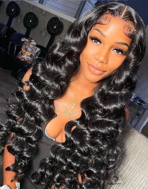loose deep wave human hair wigs with 99j color