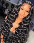 loose deep wave human hair wigs with 99j color