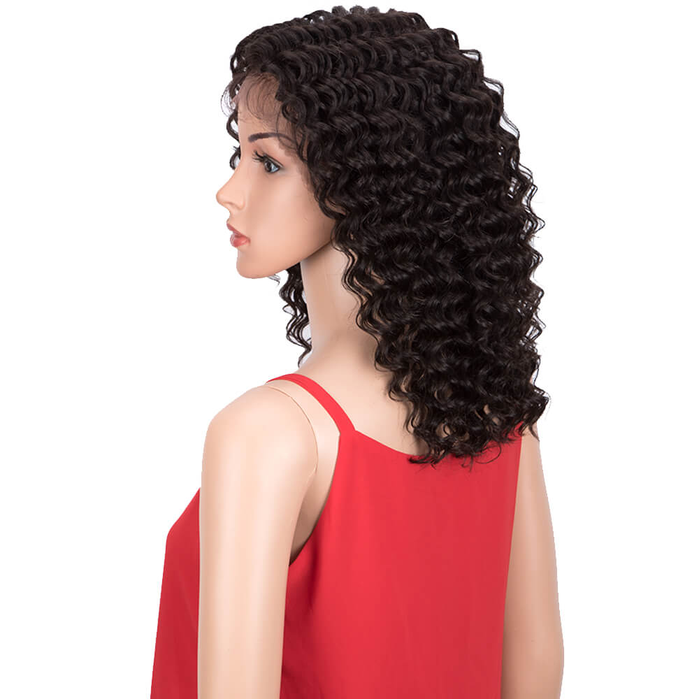 human hair lace wigs deep wave for effortless black hair