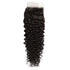 qvr curly natural black human hair with 4x4 lace closure