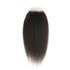 qvr natural black kinky straight virgin human hair with 4x4 closure