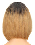 10" lace front bob wigs with natural finish
