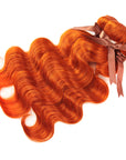 Ginger Human Hair 3 Bundles Body Wave Hair Orange Color