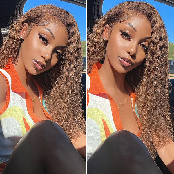 easy-to-style ombre piano highlights human hair wear and go wig