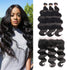 qvr natural black body wave human hair bundles with 13*4 lace closure hair weave