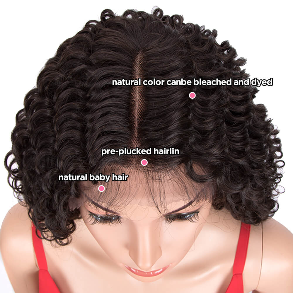 virgin human hair lace wigs deep wave for sleek styles