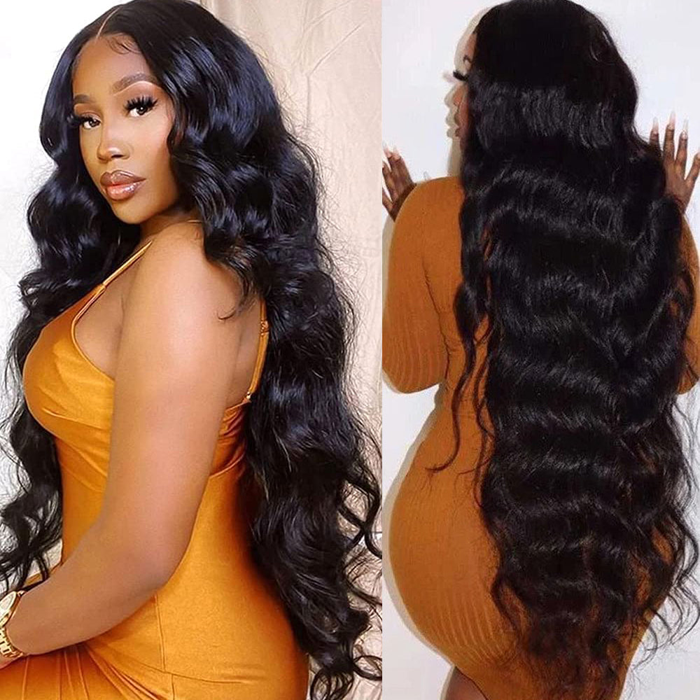 qvr hd lace wigs human hair body wave for black women