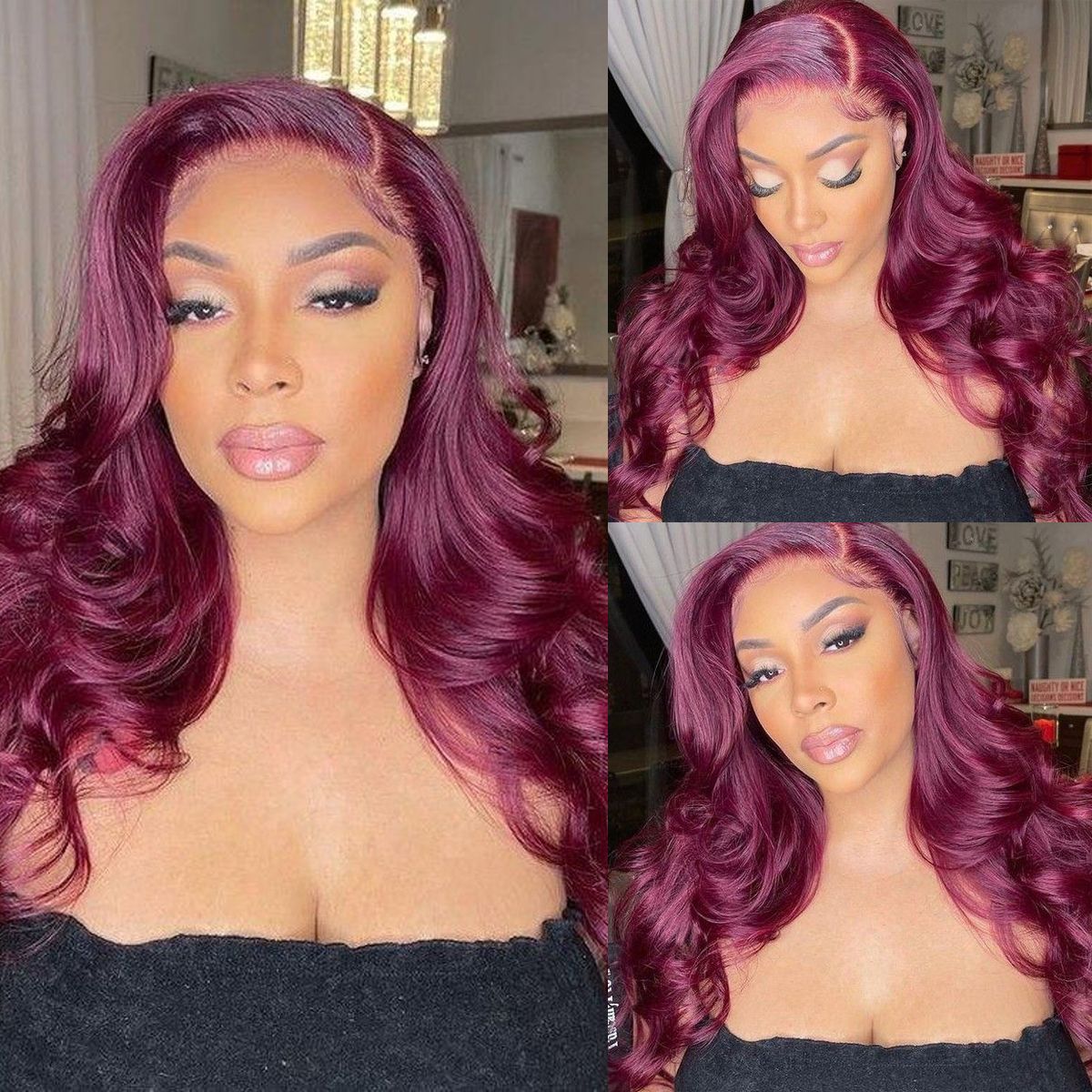 glueless lace wigs for stunning 99j burgundy shades