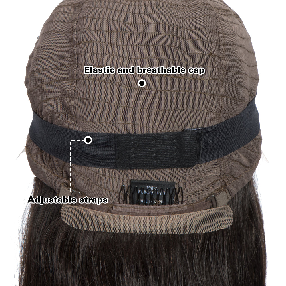 bleach knots human hair wigs, straight 13x6 lace frontal