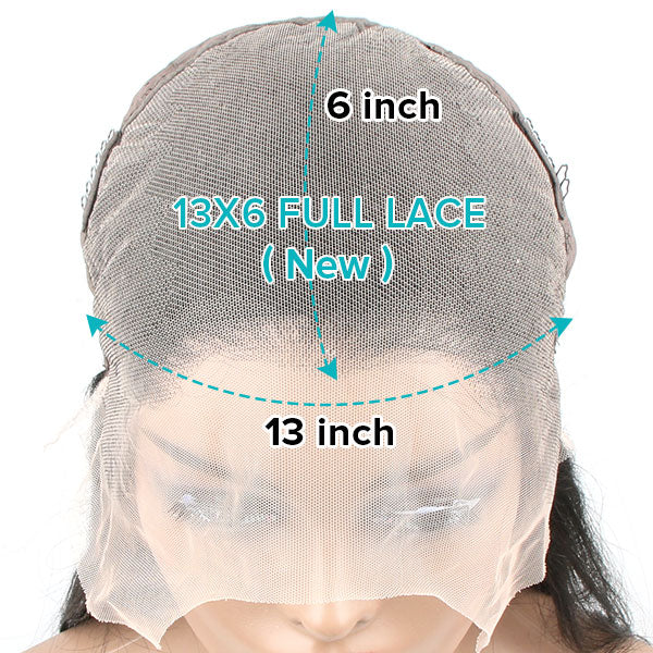 QVR Deep Wave Wig Virgin Human Hair 13x6 Full Lace Frontal HD Transparent Wigs Natural Color