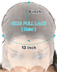 QVR Deep Wave Wig Virgin Human Hair 13x6 Full Lace Frontal HD Transparent Wigs Natural Color