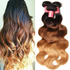 qvr Ombre Color 1b/4/27 Body Wave 3 Bundles Virgin Human Hair