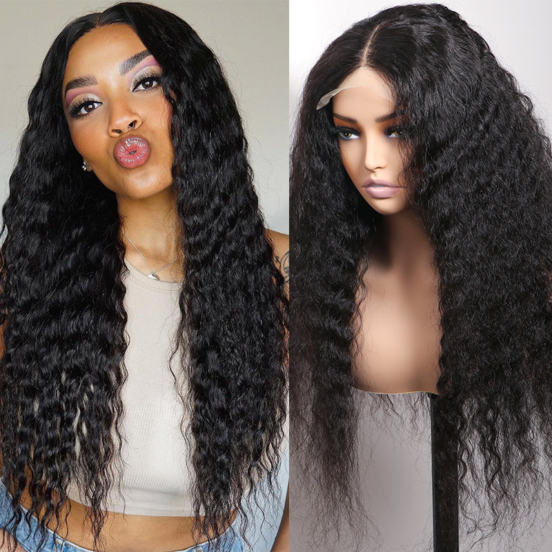 glueless wigs with 5x5 closure for full, bouncy curls, perfect for black women