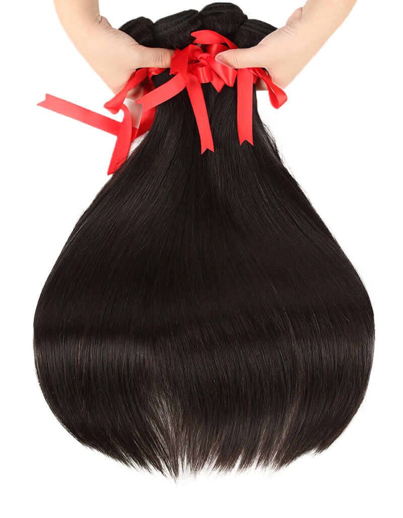 healthy end natural black stiraght brazilian human hair bundles