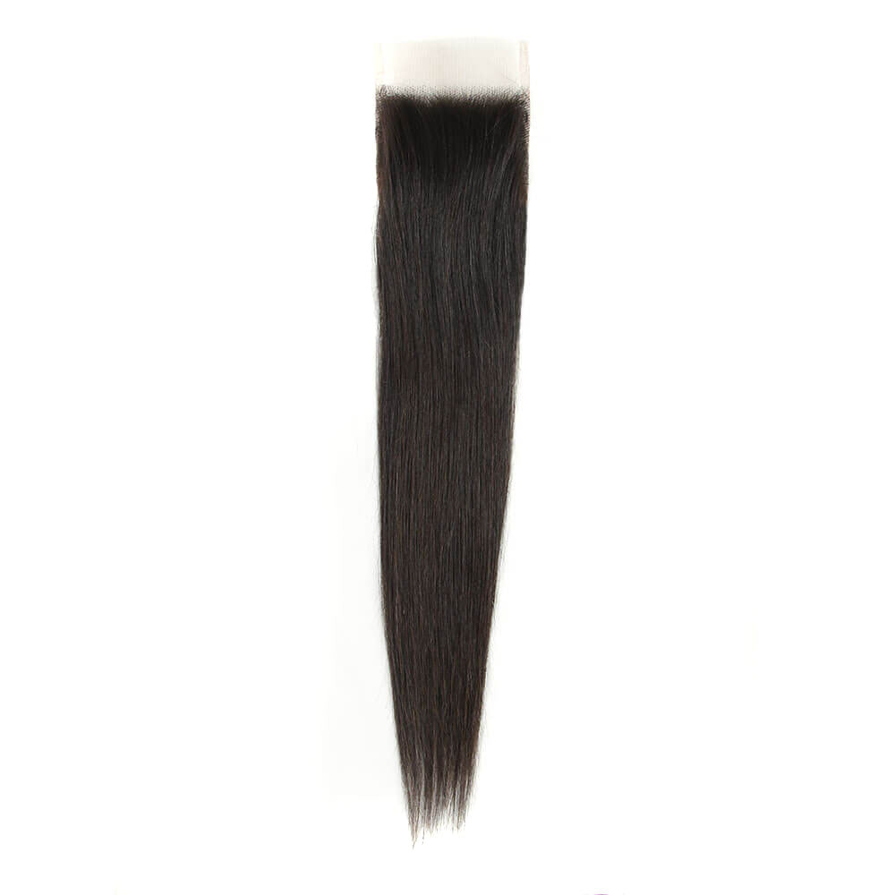 4*4 lace closure natural black virgin human hair 