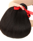 machine weft natural black brazilian silky straight human hair bundles