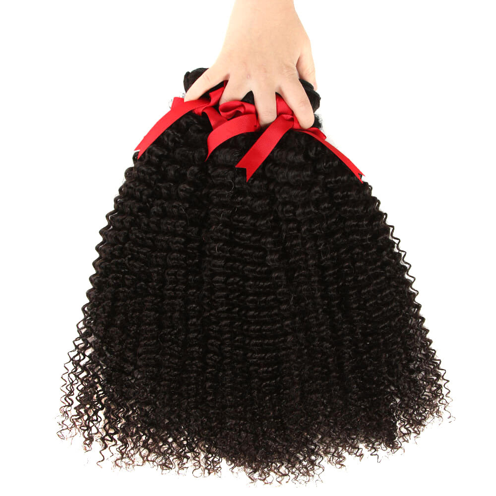 curly black remy human hair bundles 1 bundle
