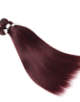 glossy 99j red wine silk straight human hair bundles