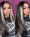 blonde highlights 13x4 hd lace wigs human hair for black women