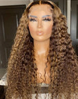 soft and textured qvr wigs with piano brown blonde color