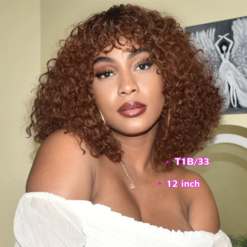 stylish burgundy ombre bob wigs, water wave short pixie cut human hair bob wigs for black women