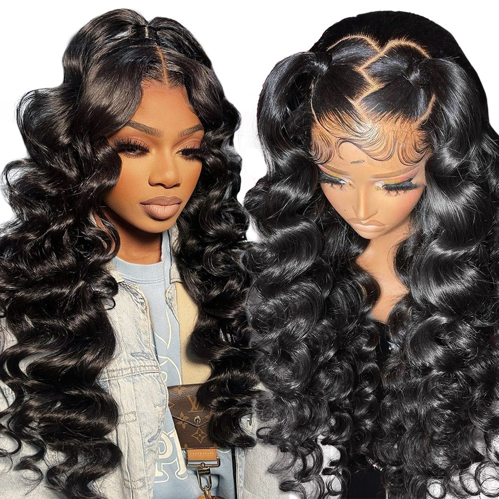 hd lace wigs human hair 13x6 lace front wig long deep wave for black women