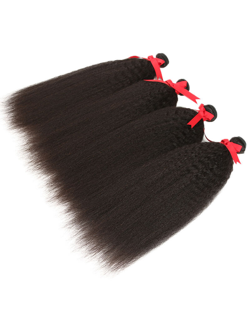 monogolian kinky straight natural black human hair bundles