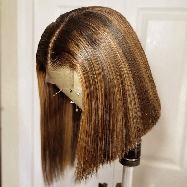 natural looking straight short bob wigs human hair