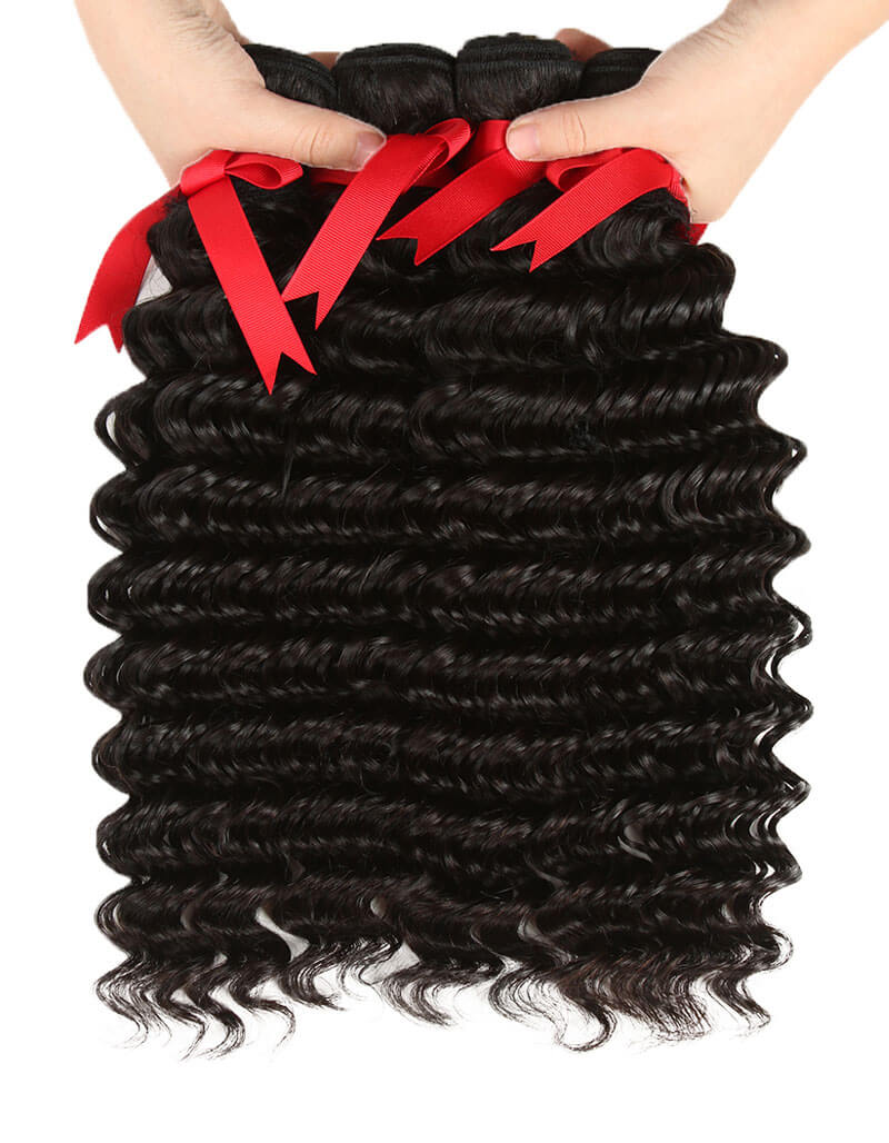 natural color peruvian hair deep wave human hair bundles