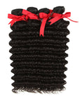 natural black peruvian hair deep wave human hair bundles