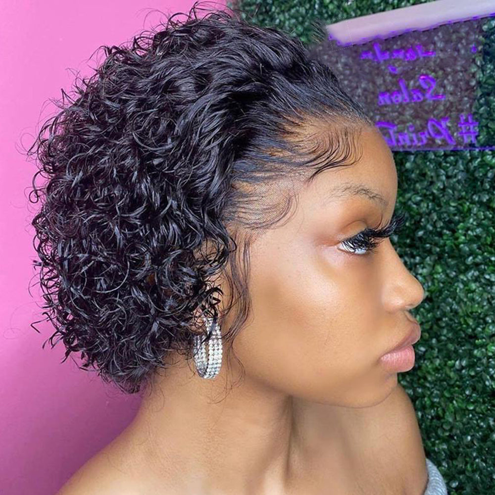 qvr 100 human hair pixie cut wigs pre-plucked and glueless