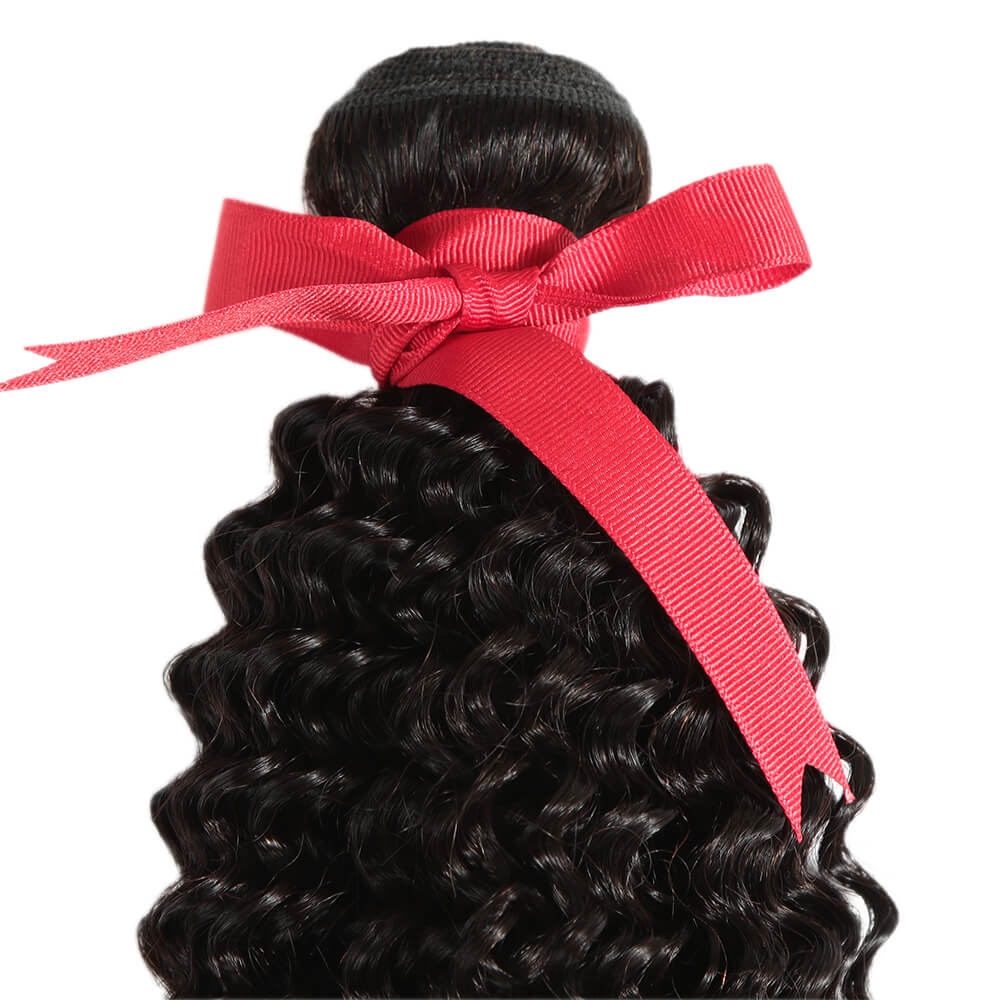 kinky curly natural black human hair bundles
