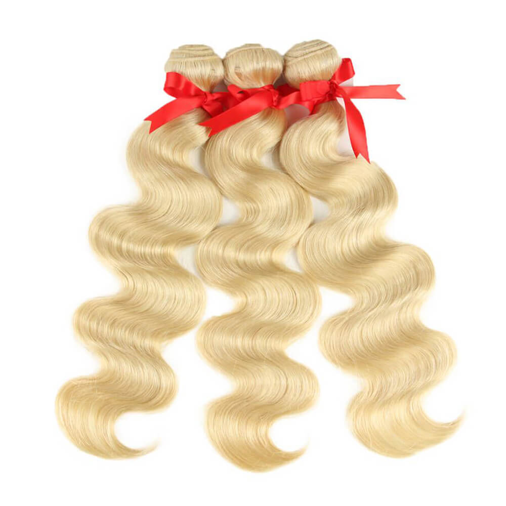 qvr russian blonde body wave virgin human hair bundles