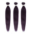 qvr purple straight human hair bundles 3 bundles