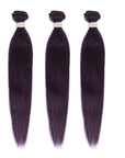qvr purple straight human hair bundles 3 bundles