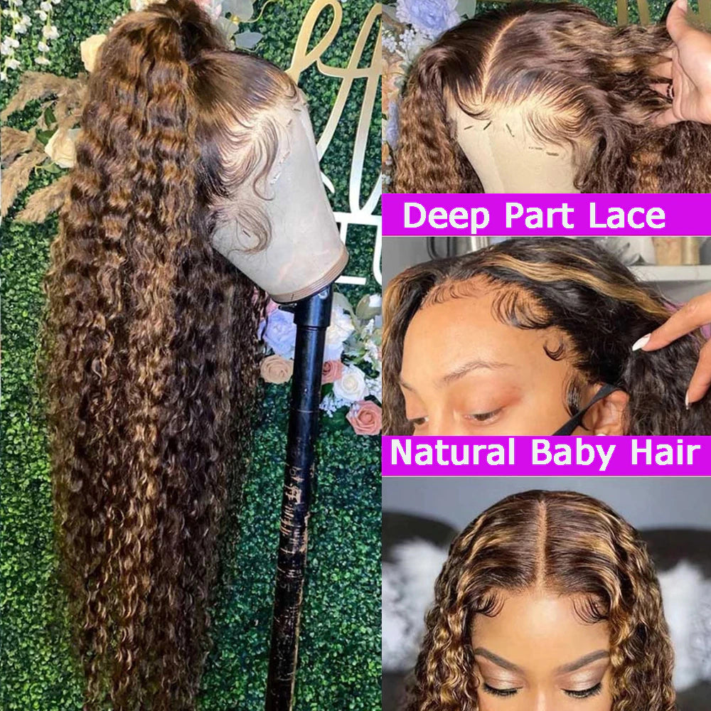 natural-looking human hair lace wigs with kinky curly waves