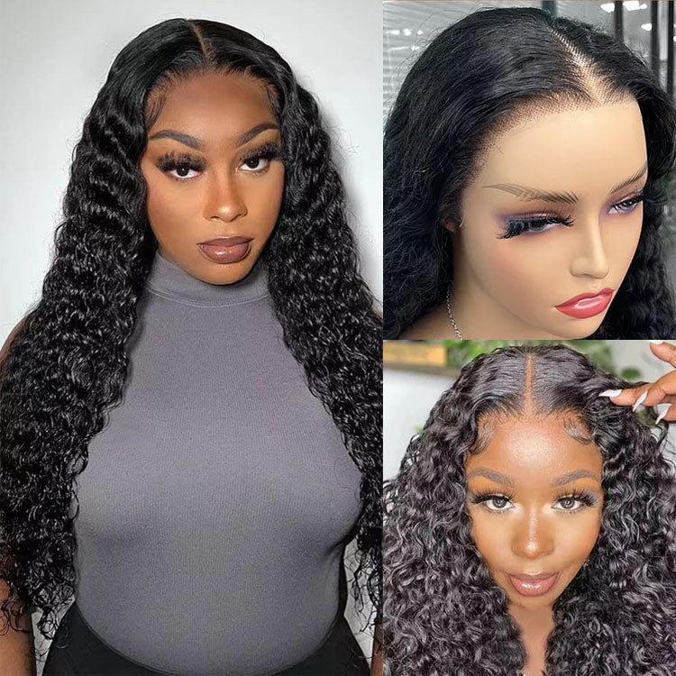 defined water wave human hair wear and go wigs for daily use