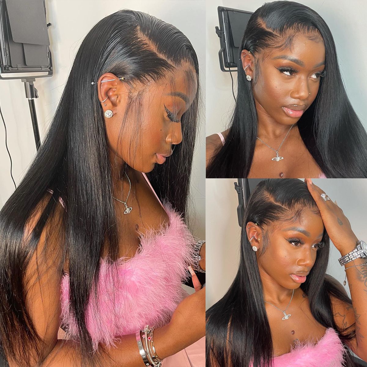 qvr wigs 13x4 lace frontal with natural straight hair