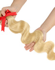 high quality honey blonde body wave human hair bundle 1pc