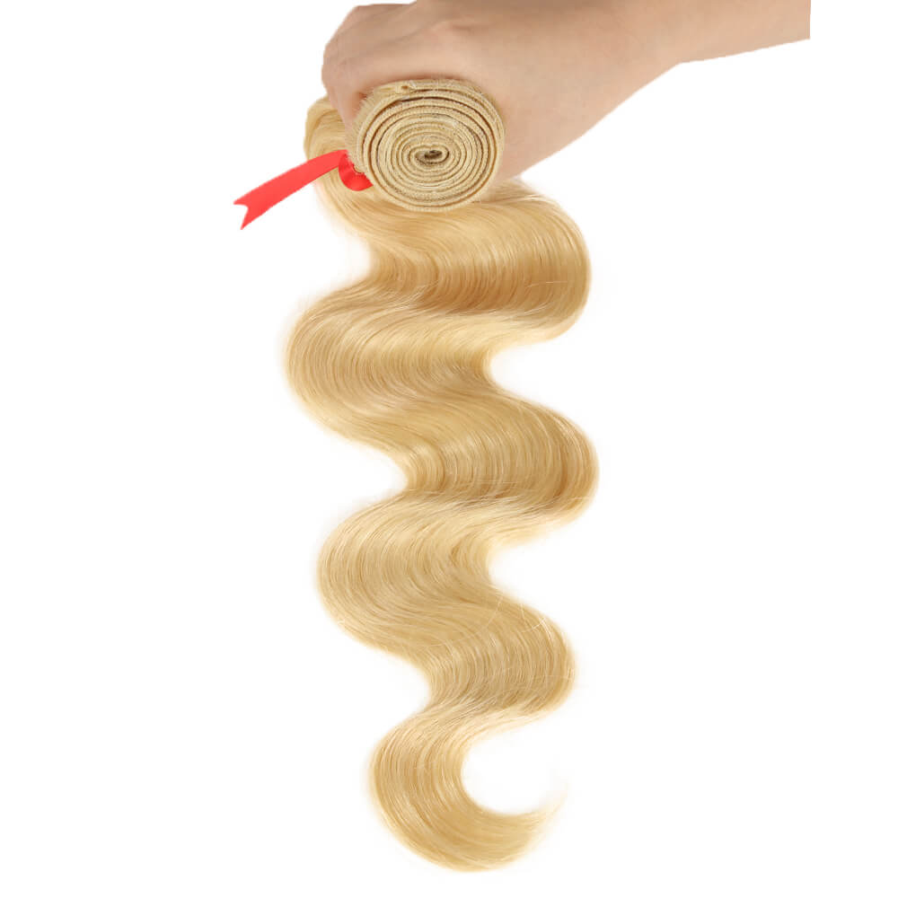 chemical free honey blonde body wave human hair bundle 1pc