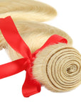 machine weft honey blonde body wave human hair bundle 1pc