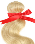glossy honey blonde body wave human hair bundle 1pc