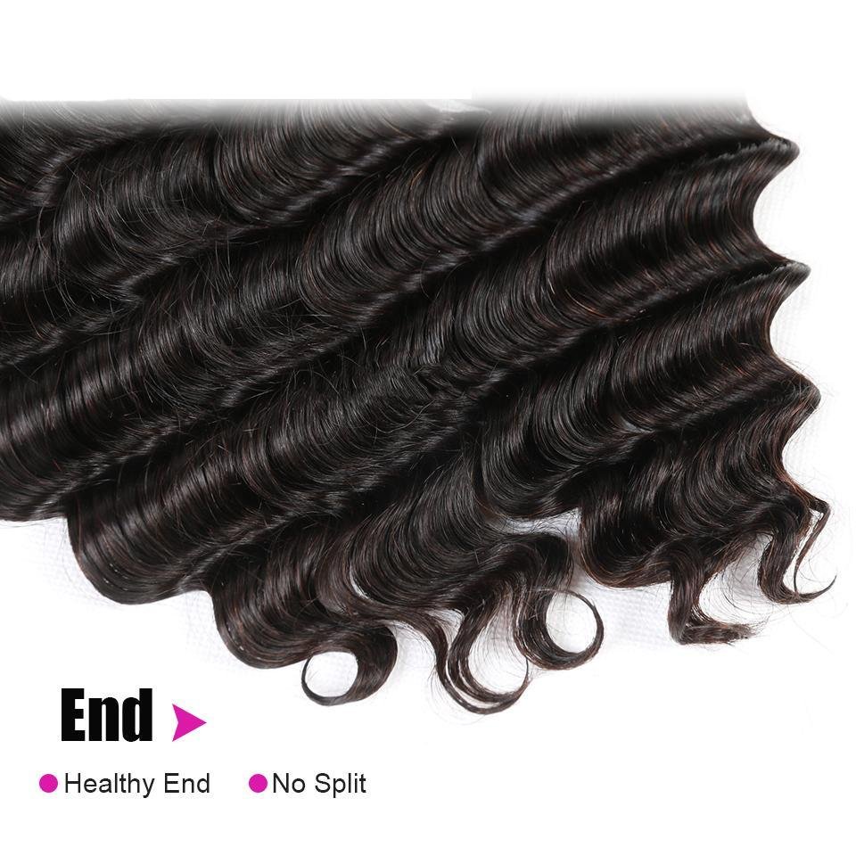 no split end natural black loose deep wave human hair bundles