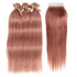 qvr pink straight human hair bundles and 4x4 lace closure pink straight human hair weave