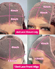 Mettez en surbrillance 13x4 perruques avant de lacet transparent cheveux raides 4x4 perruques avant de lacet mélanger des perruques colorées