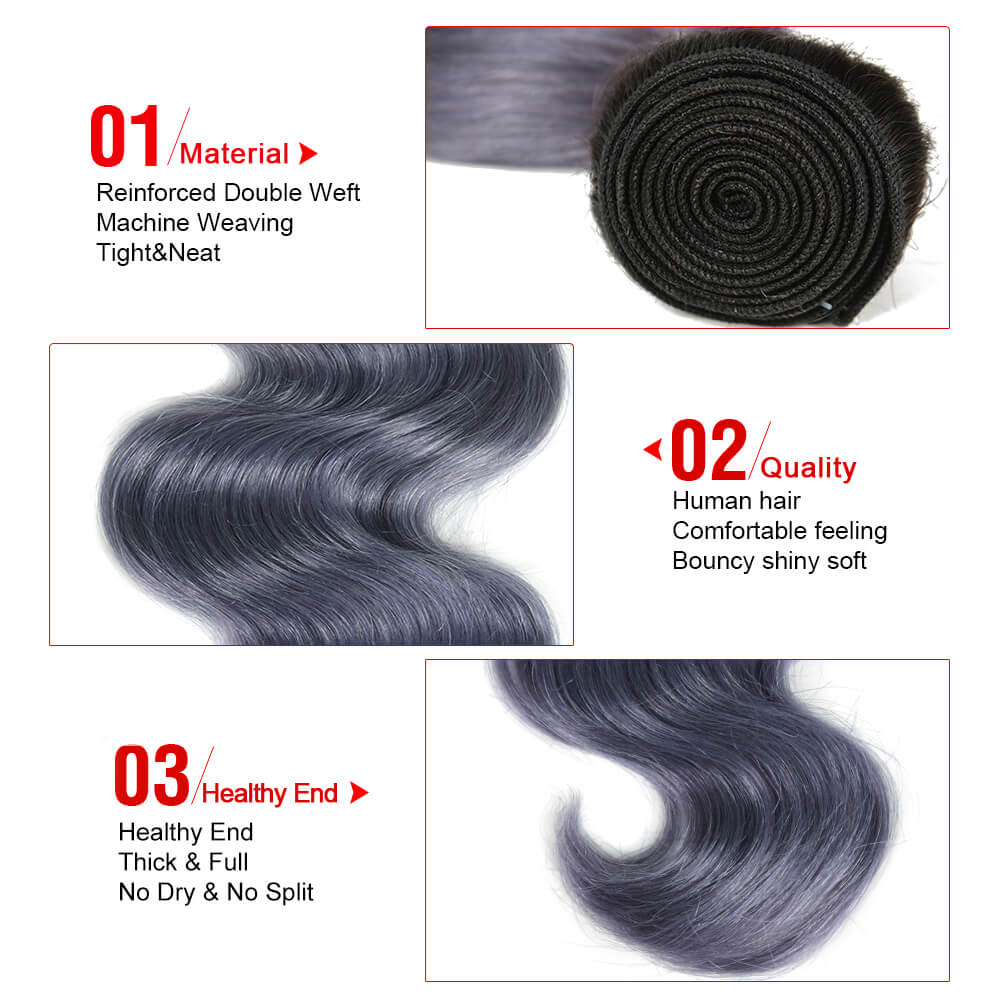 advantages of ombre haze blue body wave virgin human hair bundles 1pc